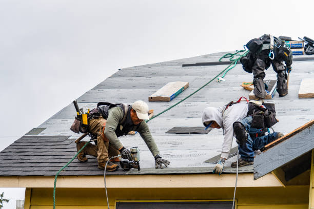 Professional Gutter Installation technician working in Earlsboro, OK